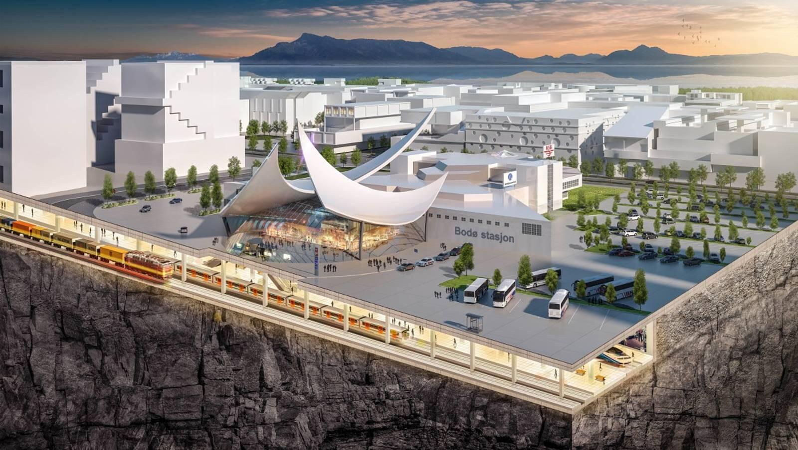 I Bodø planlegges det fortetting og nær 16.000 nye boliger i sentrum de neste tiårene. FOTO: BODØ KOMMUNE