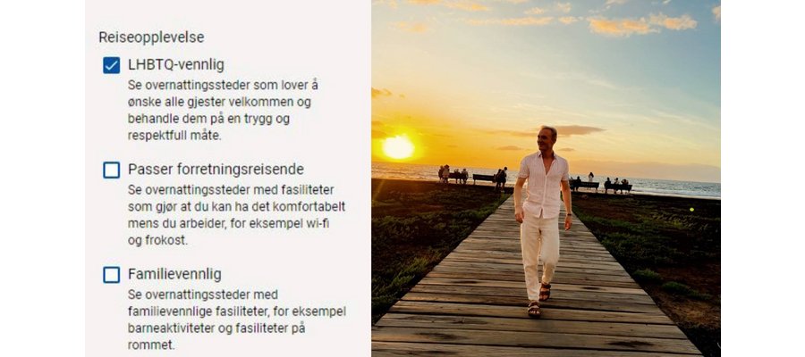 Idar (27) unngår enkelte ferieland på grunn av legninga si – bestillingsside tar grep