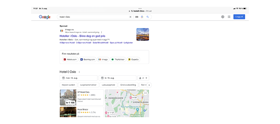 Google Hotels og Flights får politisk kritikk i USA