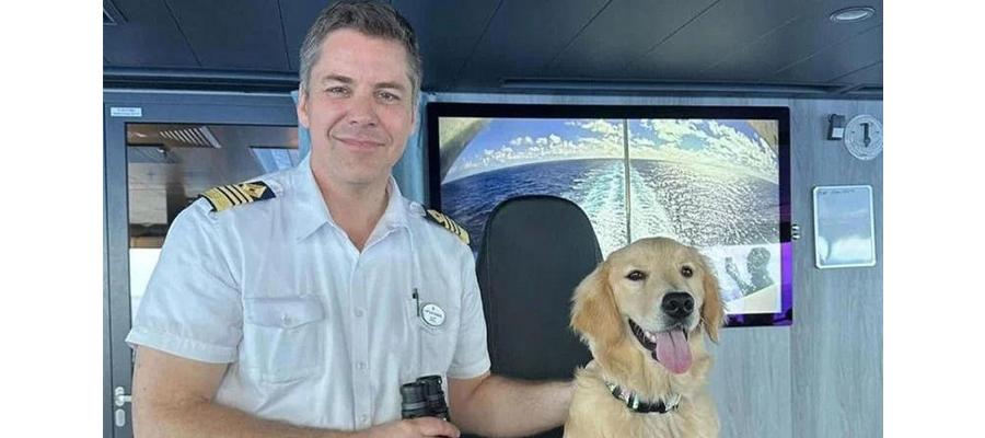 Rover (5 mnd) er Chief Dog Officer på verdens største cruiseskip