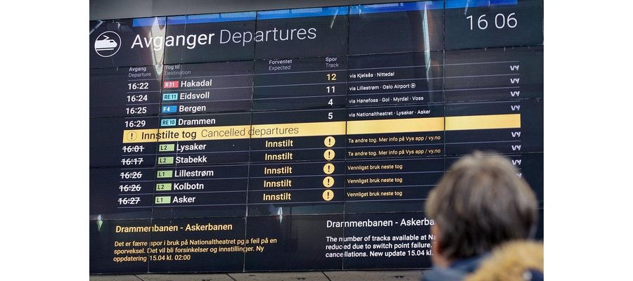 Bortimot ett av tre tog var ikke i rute i fjor – verste på ti år