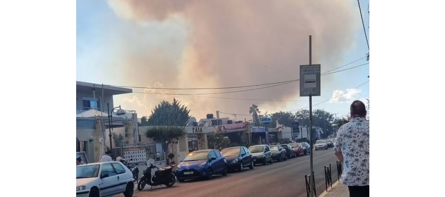 Flere hoteller ble evakuert på Kreta etter brann