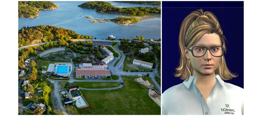 AI-Katja guidar gästerna på Tjörnbro Arena
