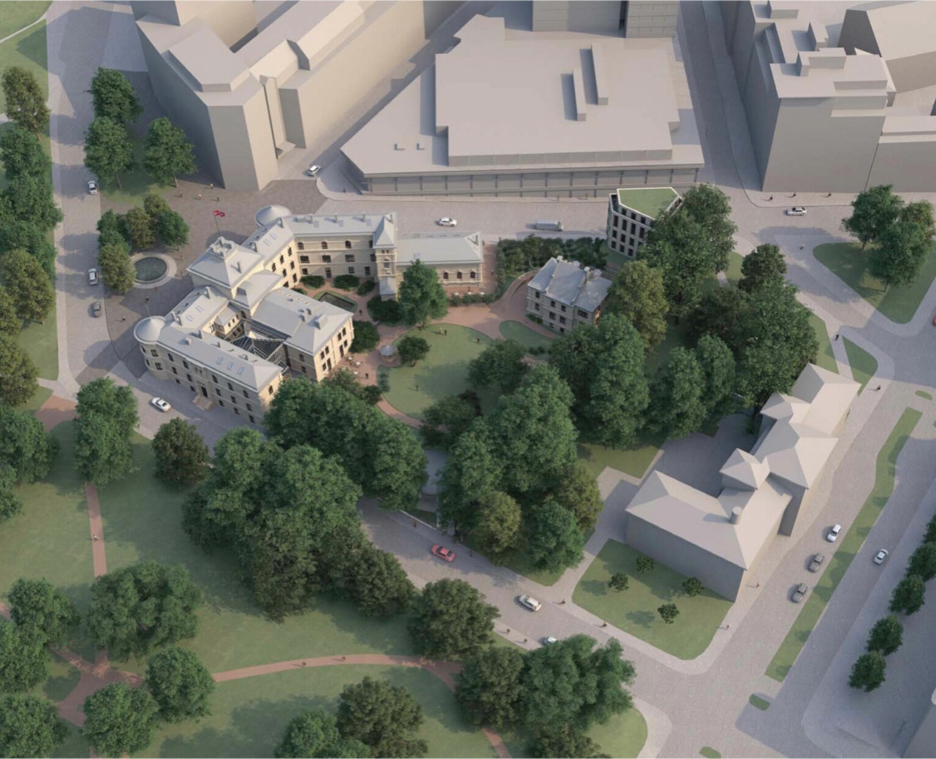 Prakteiendommen ved Slottsparken skal bli ett av Europas ledende hoteller