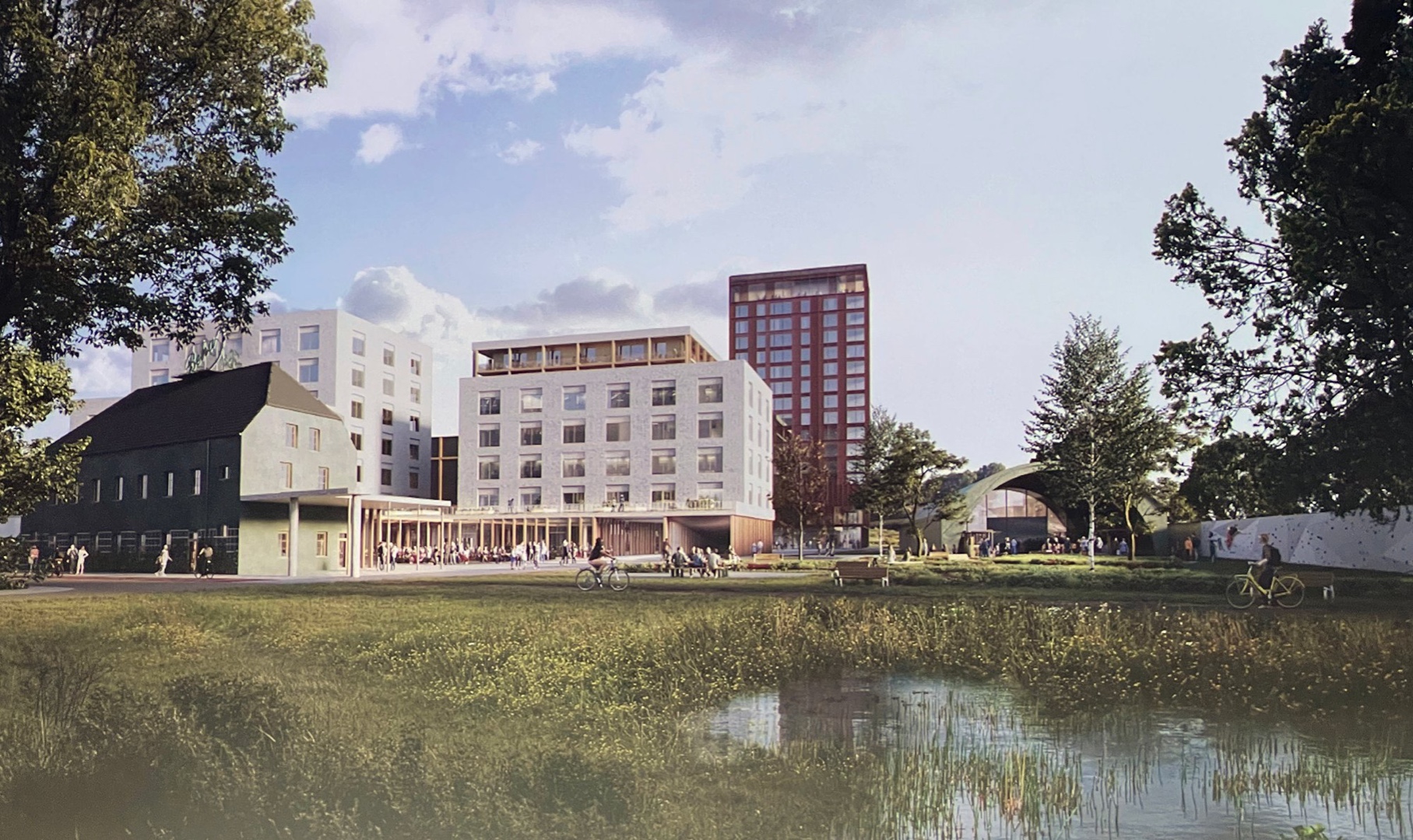 Her vil de blant annet bygge hotell, studentboliger og kino – se hvordan den «nye» bydelen kan bli
